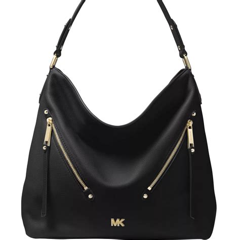 Michael Kors Evie Large Pebbled Leather Hobo Shoulder Bag in 